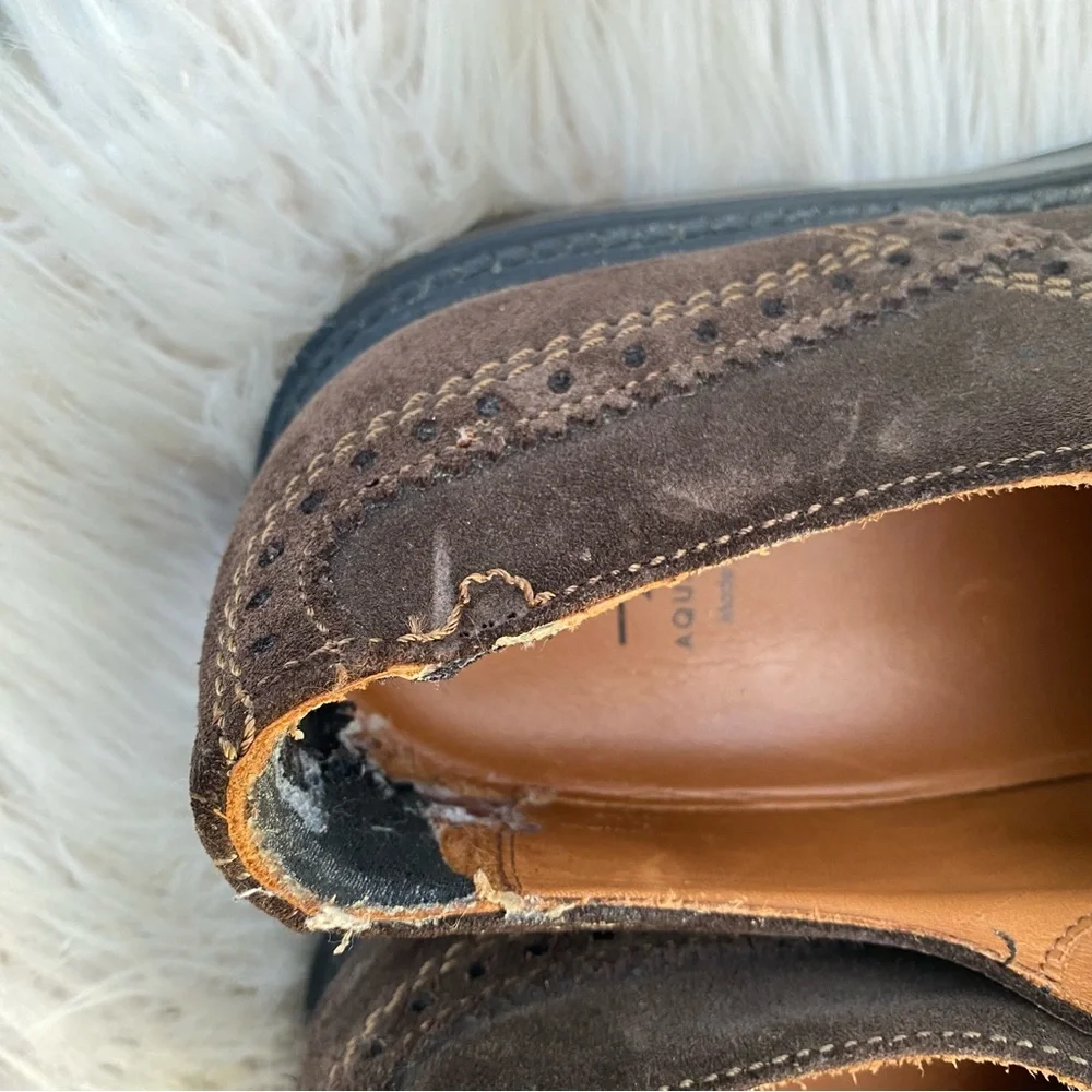 Aquatalia Brown Laceless Oxford 10.5